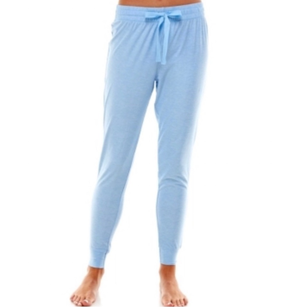 Roudelain Womens Loungewear Jogger Pants-Blue Large
